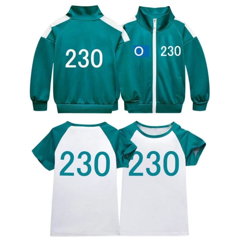 Halloween-kostuum Survival Game voor kinderen, driedelige set met jack, broek en t-shirt