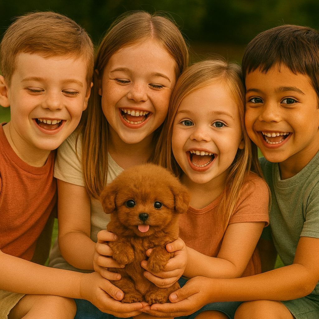 Realistische pluche hond knuffel voor kinderen met zachte krullende vacht en levensechte details, wandelend