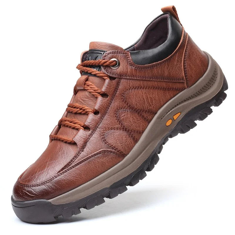 Orthopedische leren schoenen voor heren, comfortabel en waterdicht
