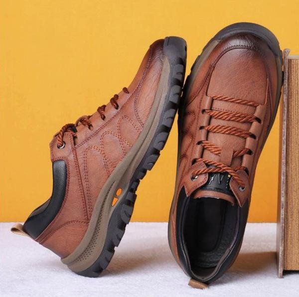 Orthopedische leren schoenen voor heren, comfortabel en waterdicht