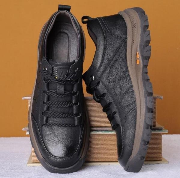 Orthopedische leren schoenen voor heren, comfortabel en waterdicht