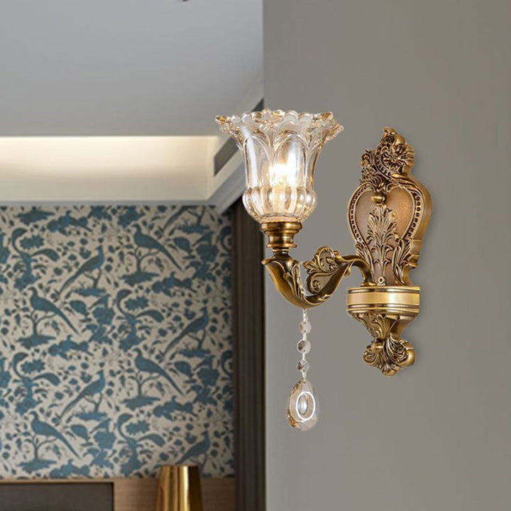 Vintage gouden wandlamp – Aureo