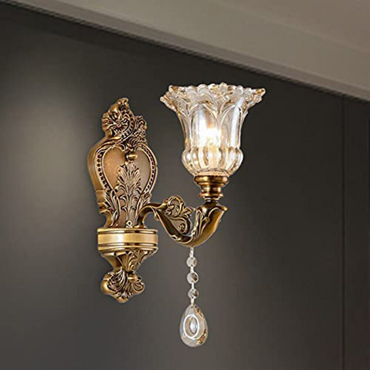 Vintage gouden wandlamp – Aureo