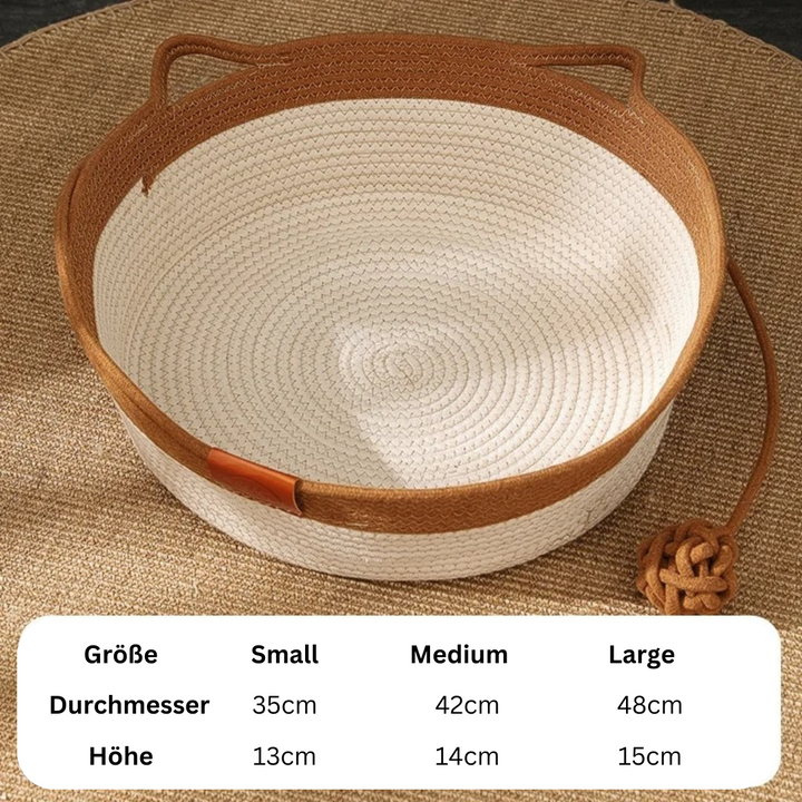 Handgevlochten Katoenen Touwmand voor Katten - CozyNest