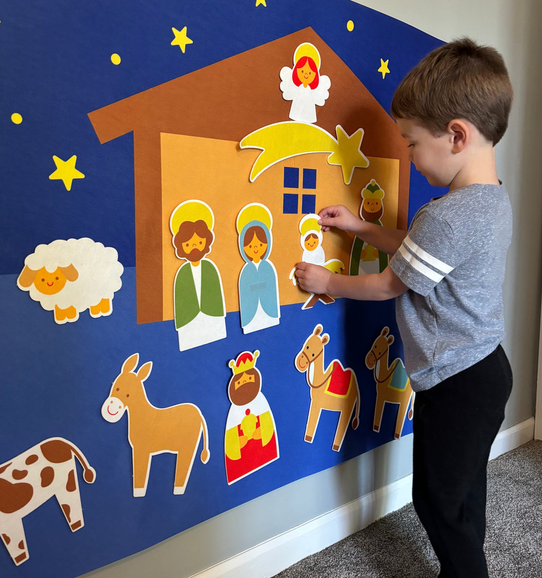 Kerststal van Vilt voor Gedeeld Plezier en Traditie – KinderKerst