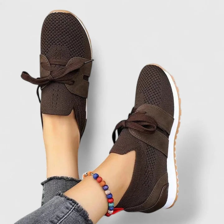 Dames gebreide veter-sneaker