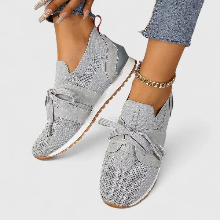 Dames gebreide veter-sneaker