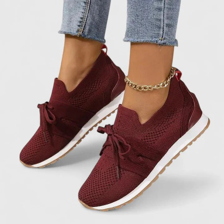 Dames gebreide veter-sneaker