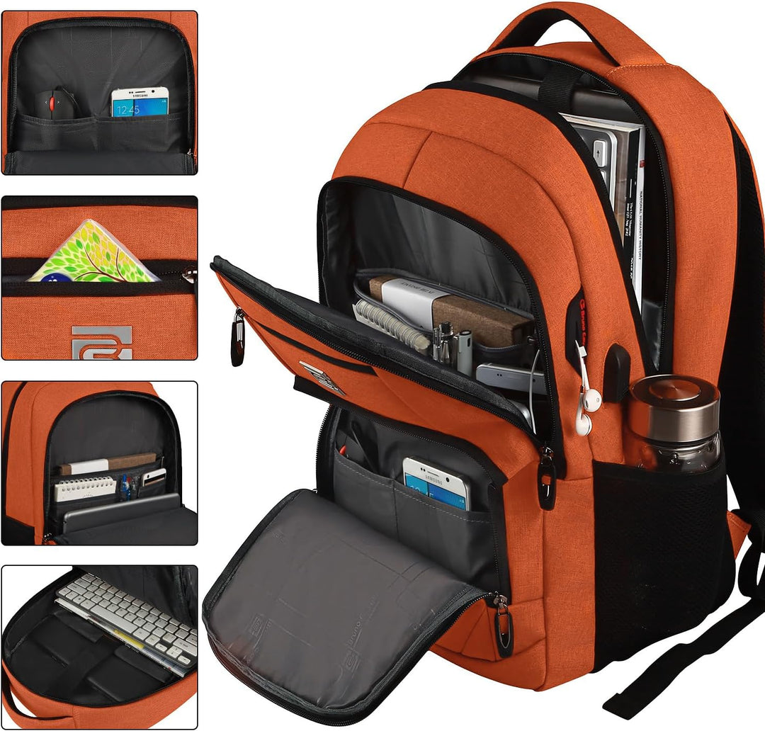 Slanke anti-diefstal laptoprugzak met USB-oplaadpoort