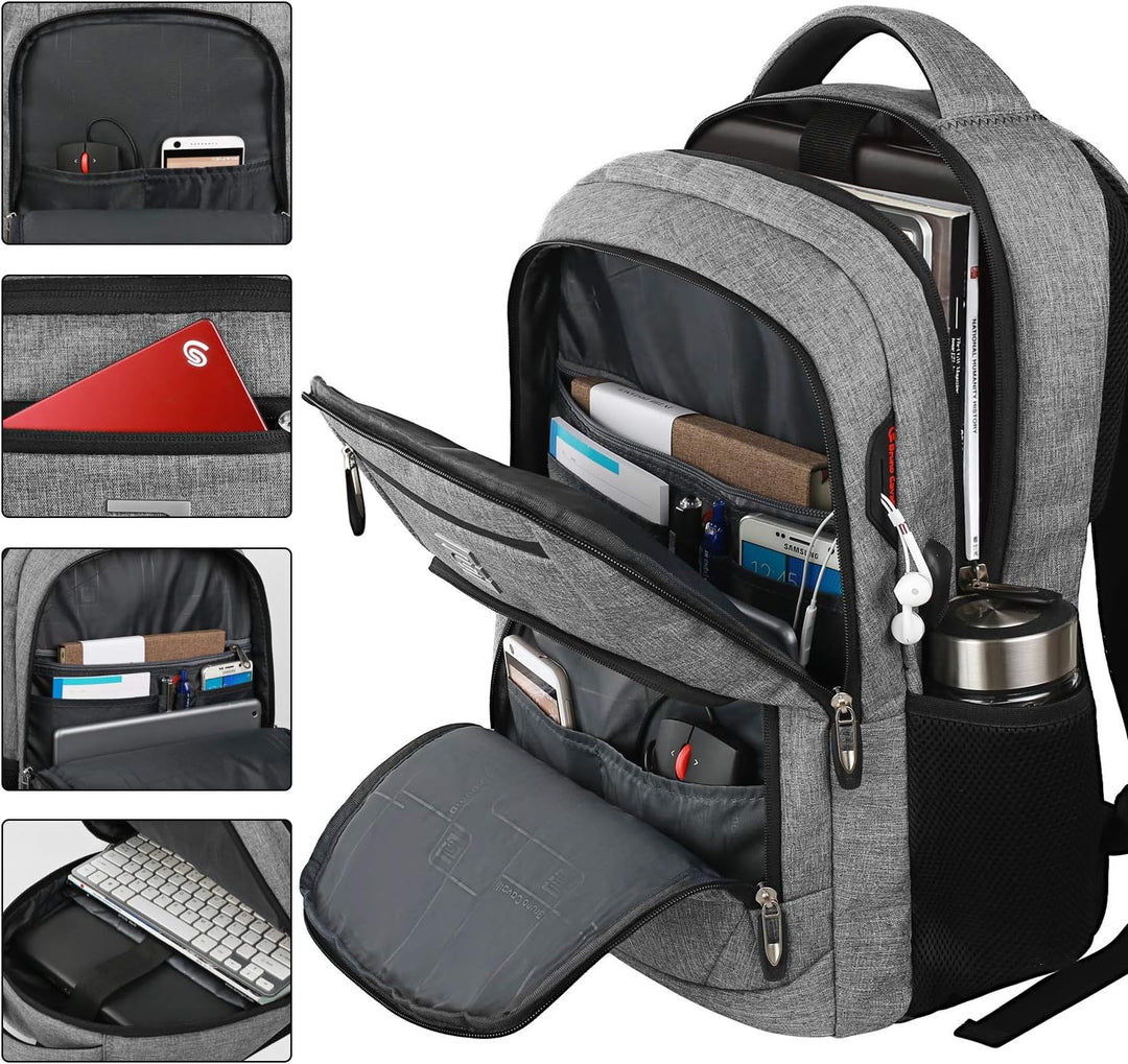 Slanke anti-diefstal laptoprugzak met USB-oplaadpoort