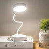 LED-bureaulamp met verstelbare flexibele zwanenhals, oplaadbaar via USB, compact ontwerp