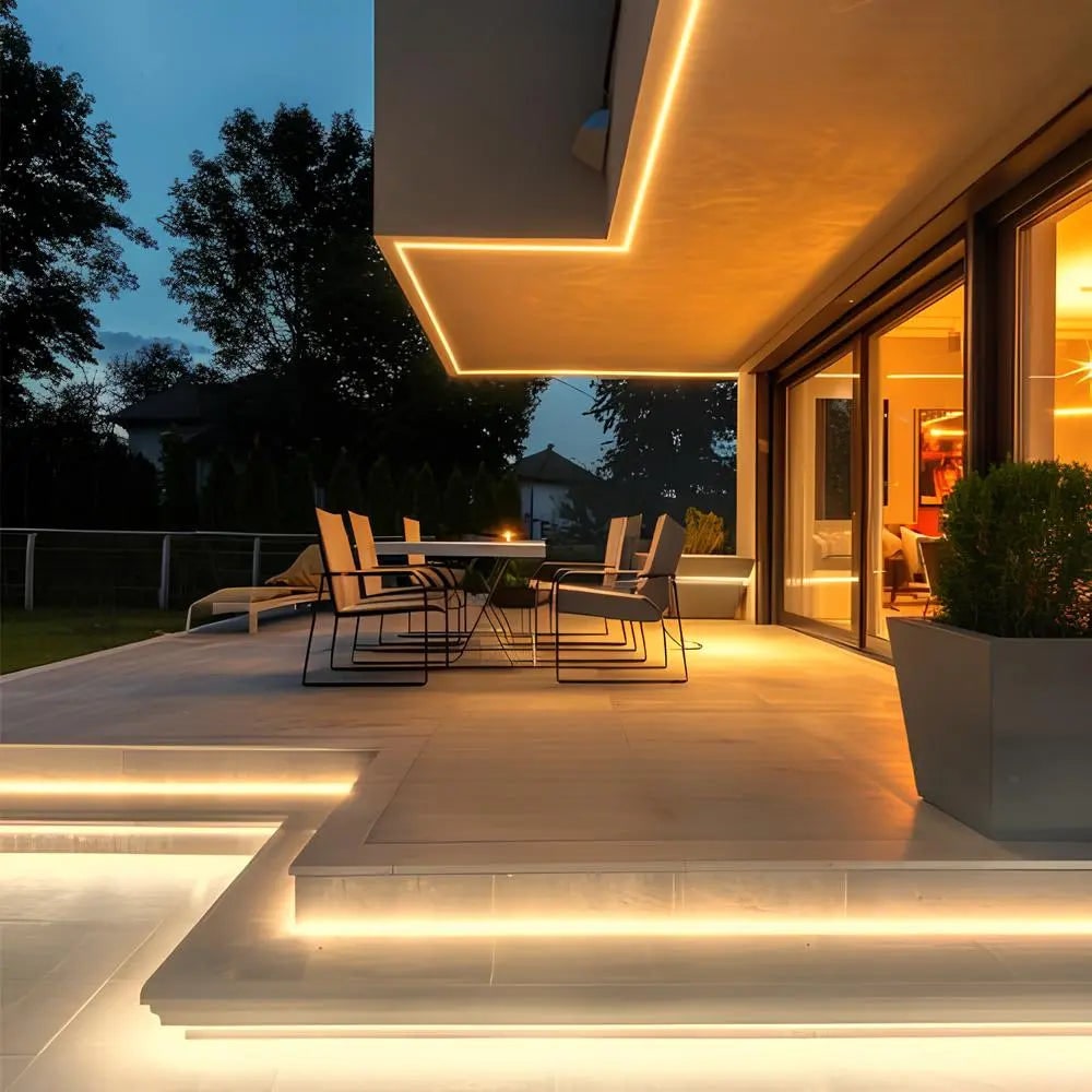 Ledstrip met bewegingssensor en geactiveerde verlichting voor slaapkamer, tape onder kast