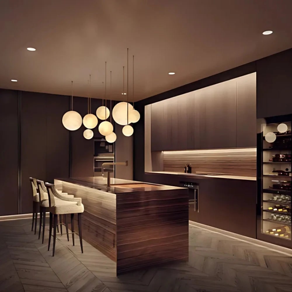 Ledstrip met bewegingssensor en geactiveerde verlichting voor slaapkamer, tape onder kast
