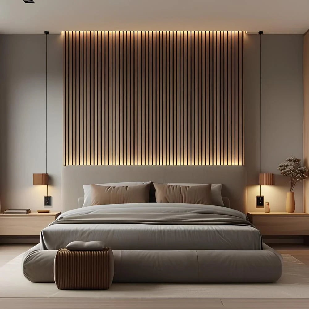 Ledstrip met bewegingssensor en geactiveerde verlichting voor slaapkamer, tape onder kast