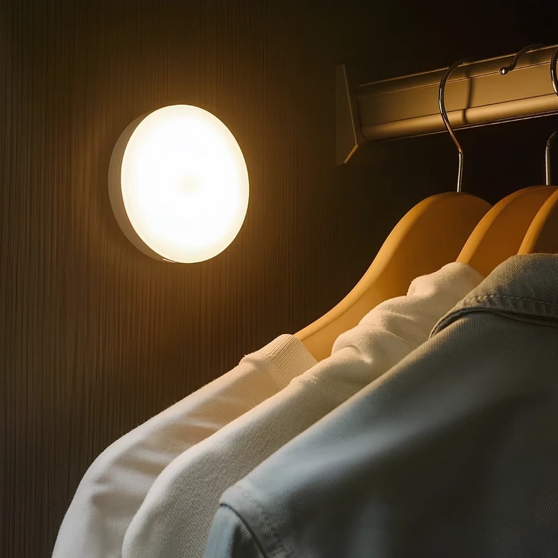 Led bewegingssensorlamp lichtgeactiveerde detectie draadloos magnetisch rond warmwit