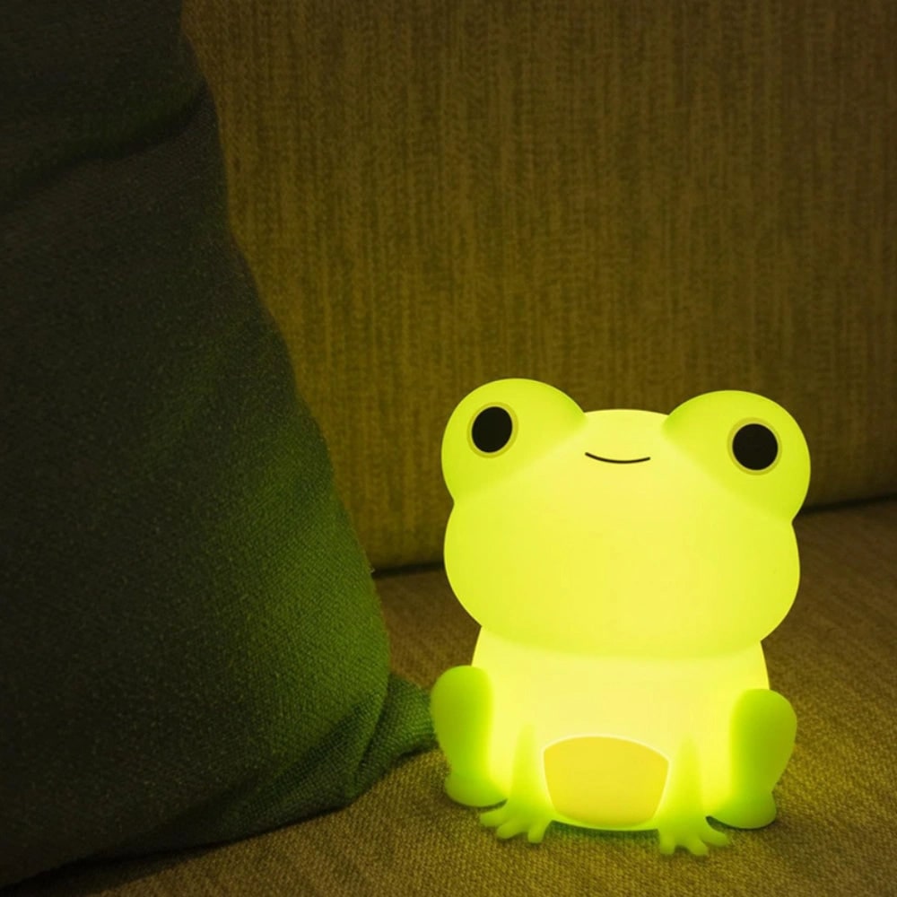LED-nachtlampje oplaadbaar siliconen draagbaar squishy dier warmwit