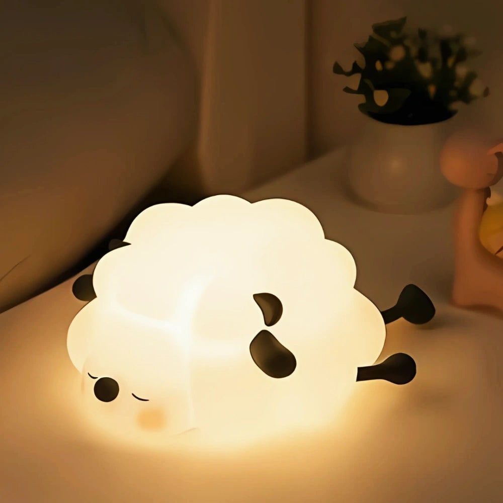 LED-nachtlampje oplaadbaar siliconen draagbaar squishy dier warmwit