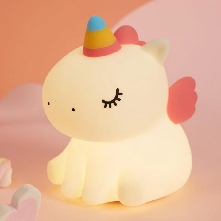 LED-nachtlampje oplaadbaar siliconen draagbaar squishy dier warmwit