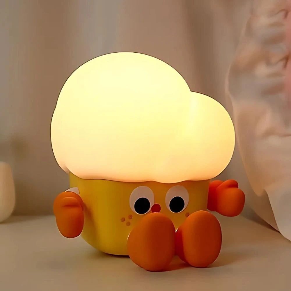 LED-nachtlampje oplaadbaar siliconen draagbaar squishy dier warmwit