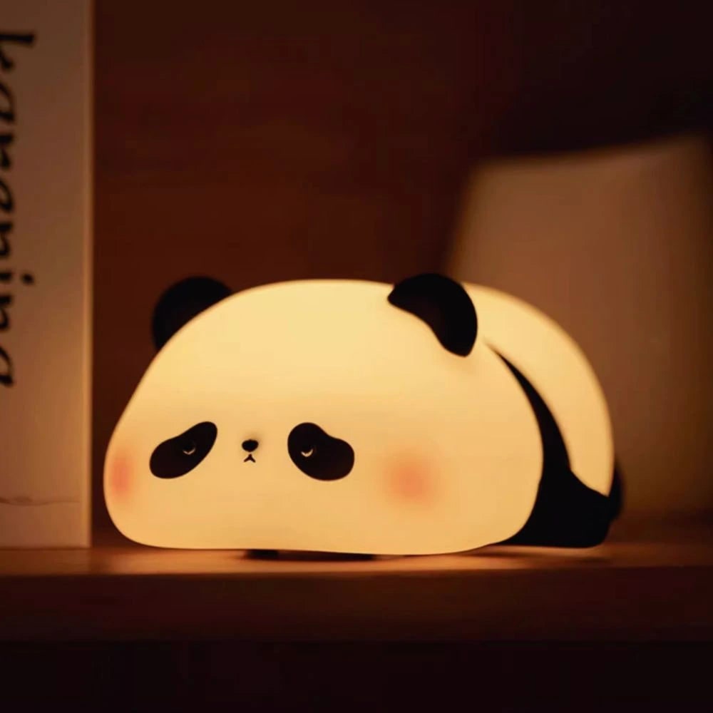 LED-nachtlampje oplaadbaar siliconen draagbaar squishy dier warmwit