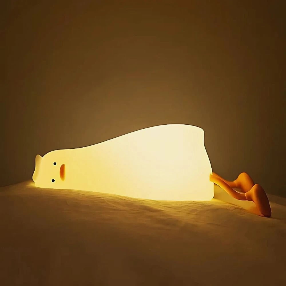 LED-nachtlampje oplaadbaar siliconen draagbaar squishy dier warmwit