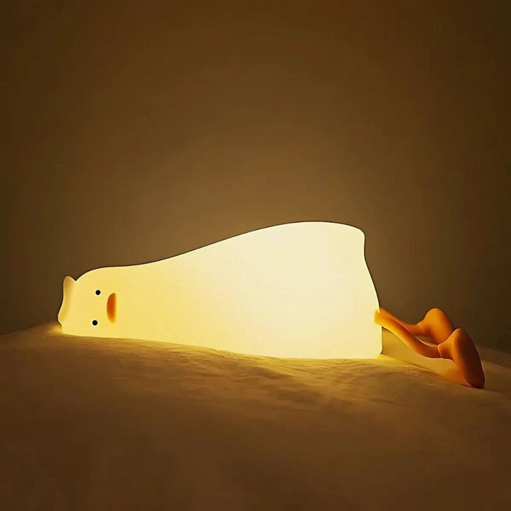 LED-nachtlampje oplaadbaar siliconen draagbaar squishy dier warmwit