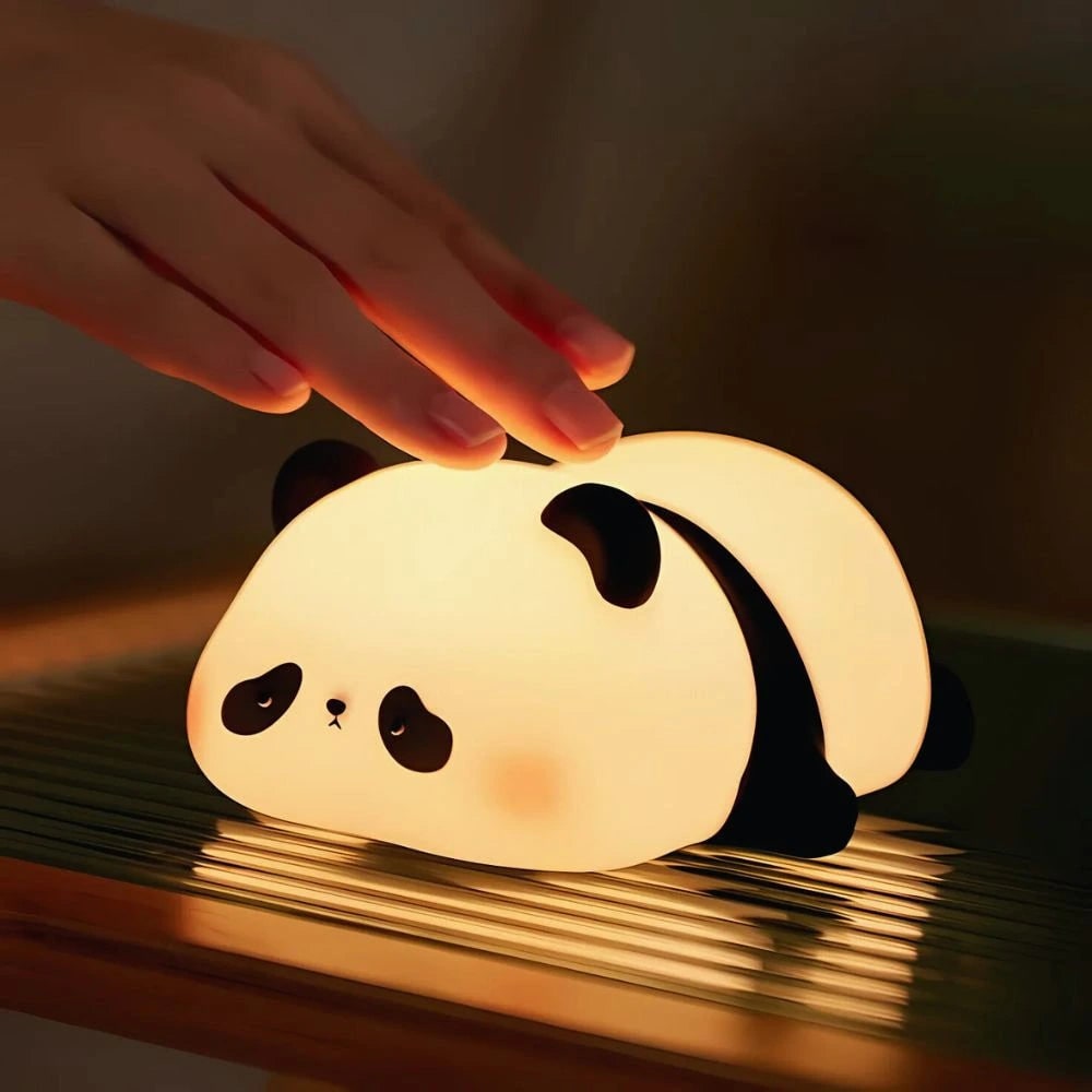 LED-nachtlampje oplaadbaar siliconen draagbaar squishy dier warmwit