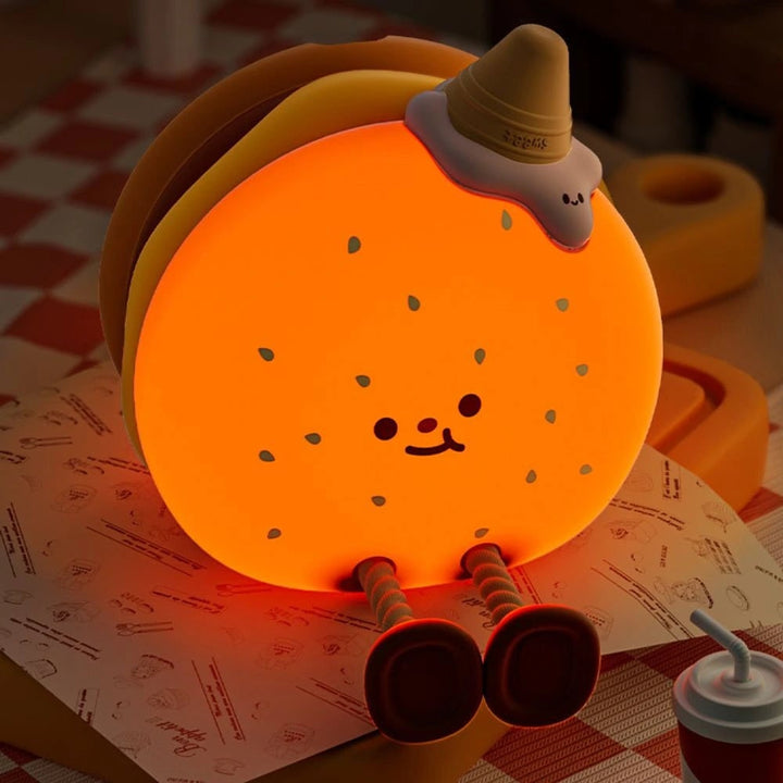 LED-nachtlampje oplaadbaar siliconen draagbaar squishy dier warmwit