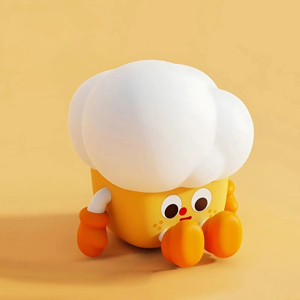 LED-nachtlampje oplaadbaar siliconen draagbaar squishy dier warmwit