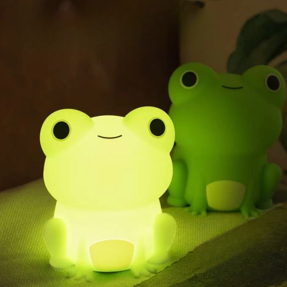 LED-nachtlampje oplaadbaar siliconen draagbaar squishy dier warmwit