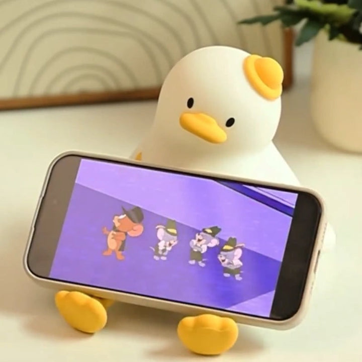 LED-nachtlampje oplaadbaar siliconen draagbaar squishy dier warmwit