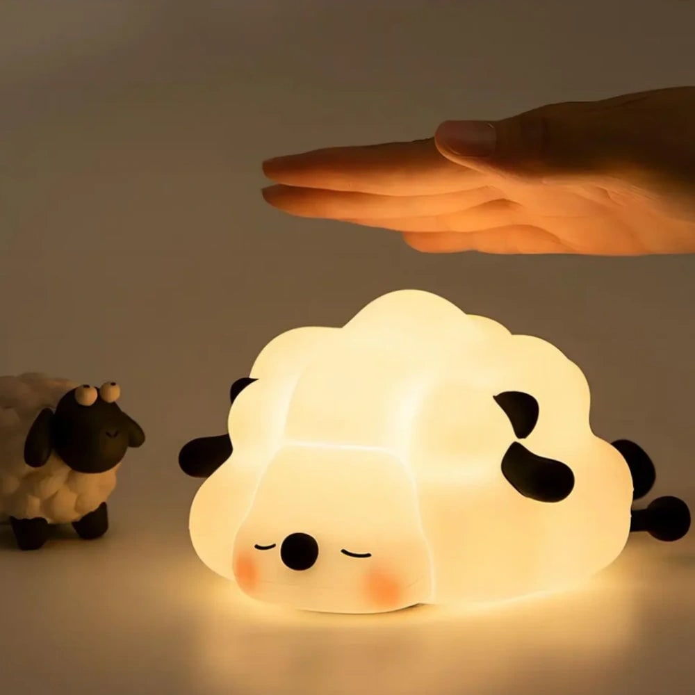 LED-nachtlampje oplaadbaar siliconen draagbaar squishy dier warmwit