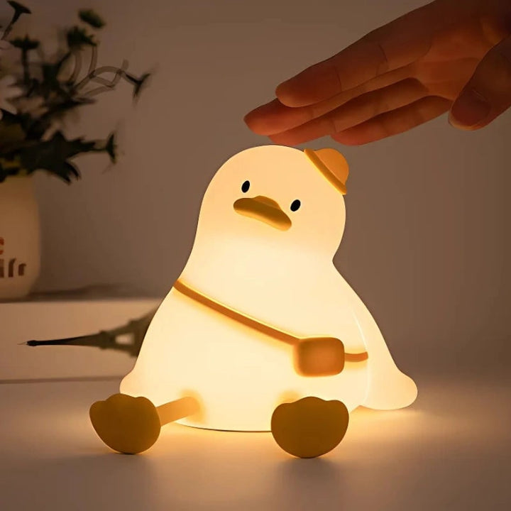 LED-nachtlampje oplaadbaar siliconen draagbaar squishy dier warmwit
