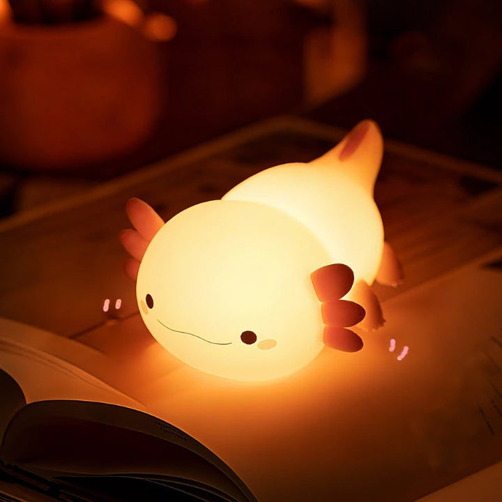 LED-nachtlampje oplaadbaar siliconen draagbaar squishy dier warmwit
