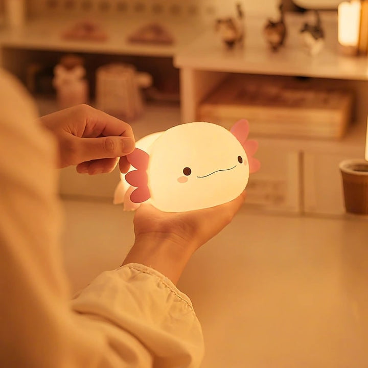LED-nachtlampje oplaadbaar siliconen draagbaar squishy dier warmwit