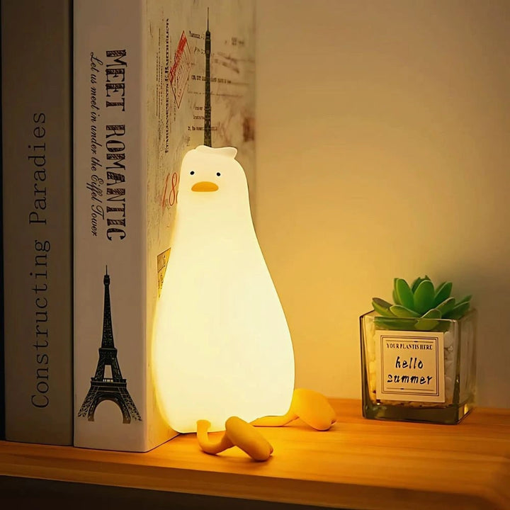 LED-nachtlampje oplaadbaar siliconen draagbaar squishy dier warmwit