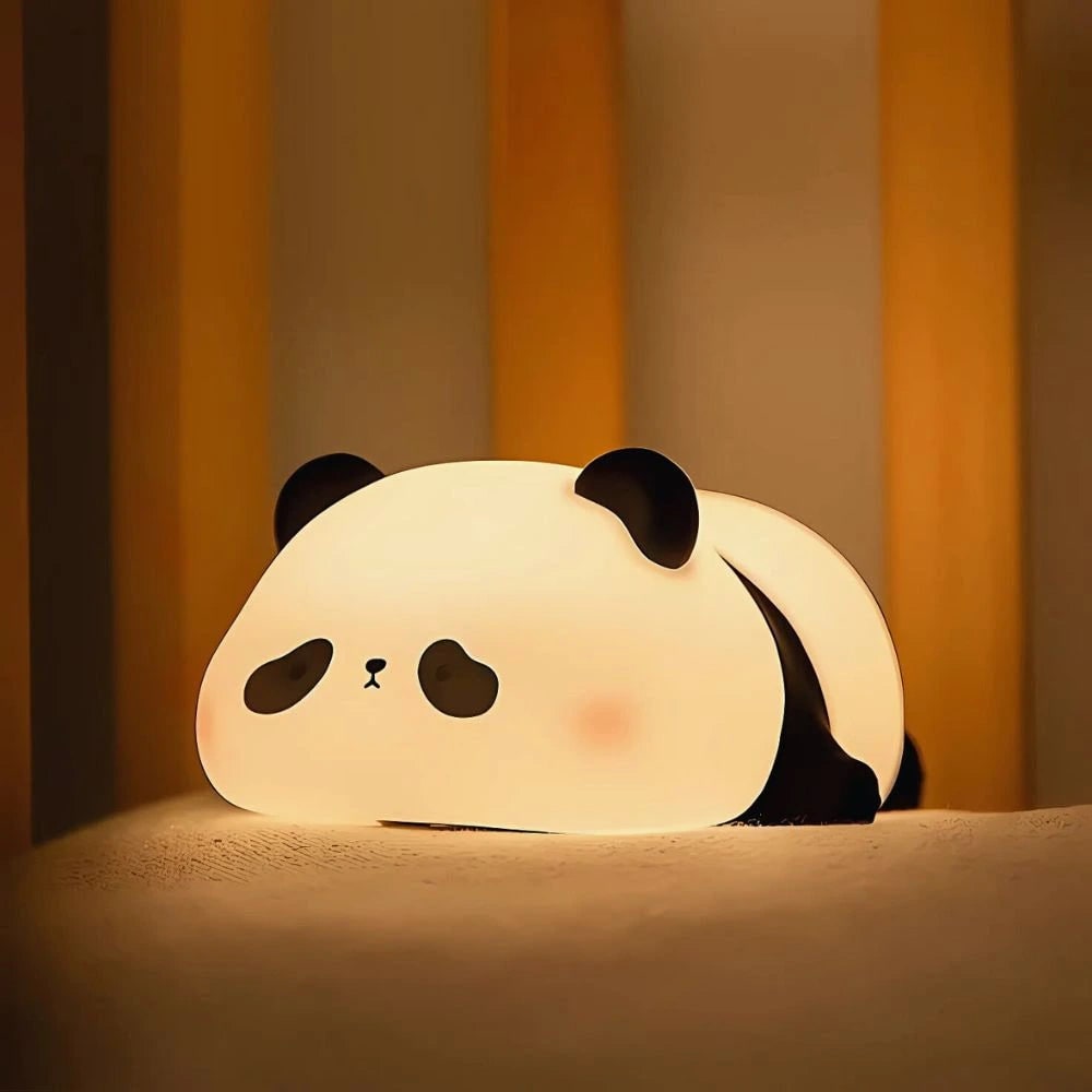 LED-nachtlampje oplaadbaar siliconen draagbaar squishy dier warmwit