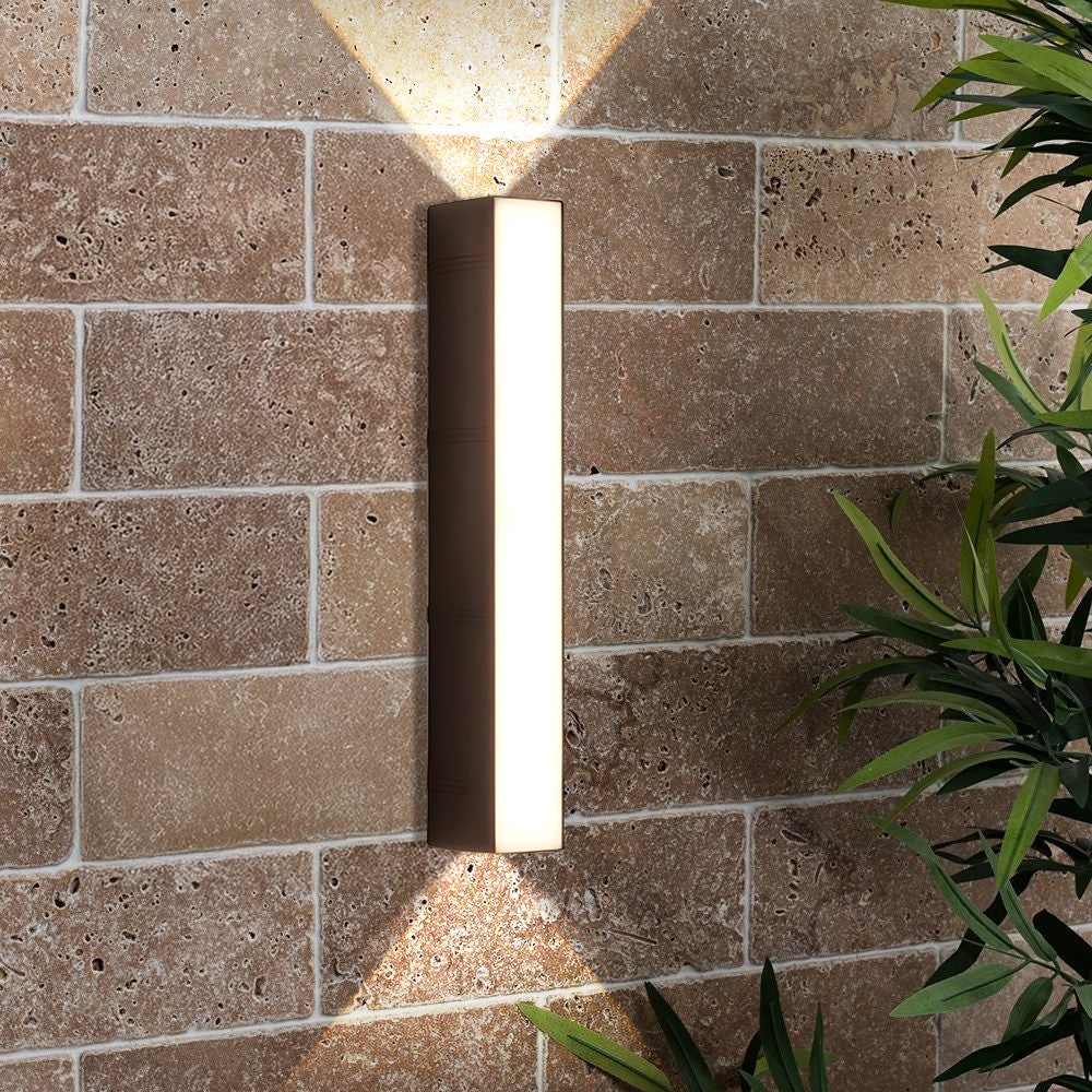 LED-wandlamp voor buiten met op- en neerwaartse verlichting, buitenmontage