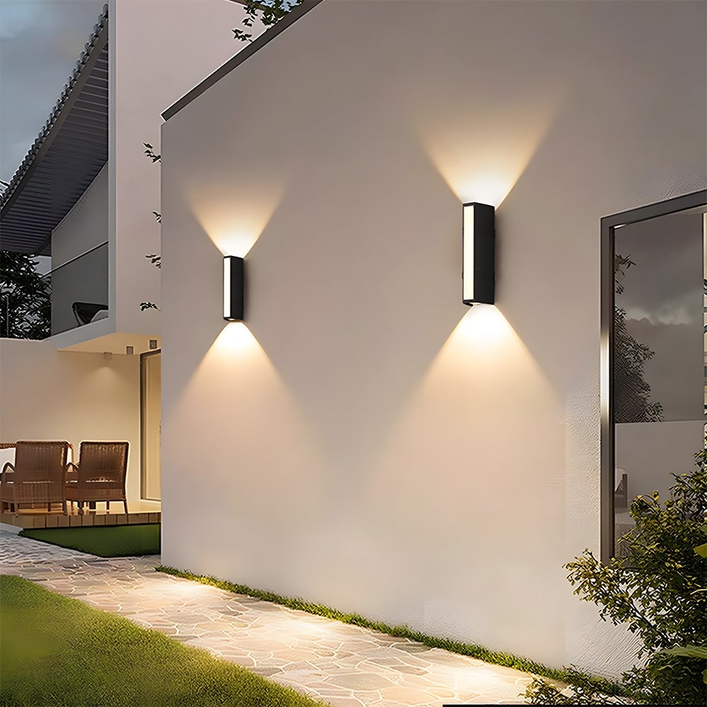 LED-wandlamp voor buiten met op- en neerwaartse verlichting, buitenmontage