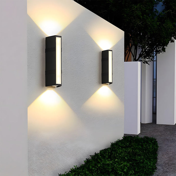 LED-wandlamp voor buiten met op- en neerwaartse verlichting, buitenmontage