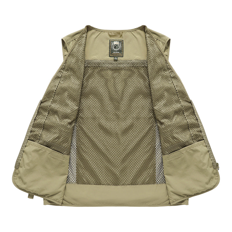 Outdoorvest met meerdere zakken - Lichtgewicht, Ademend