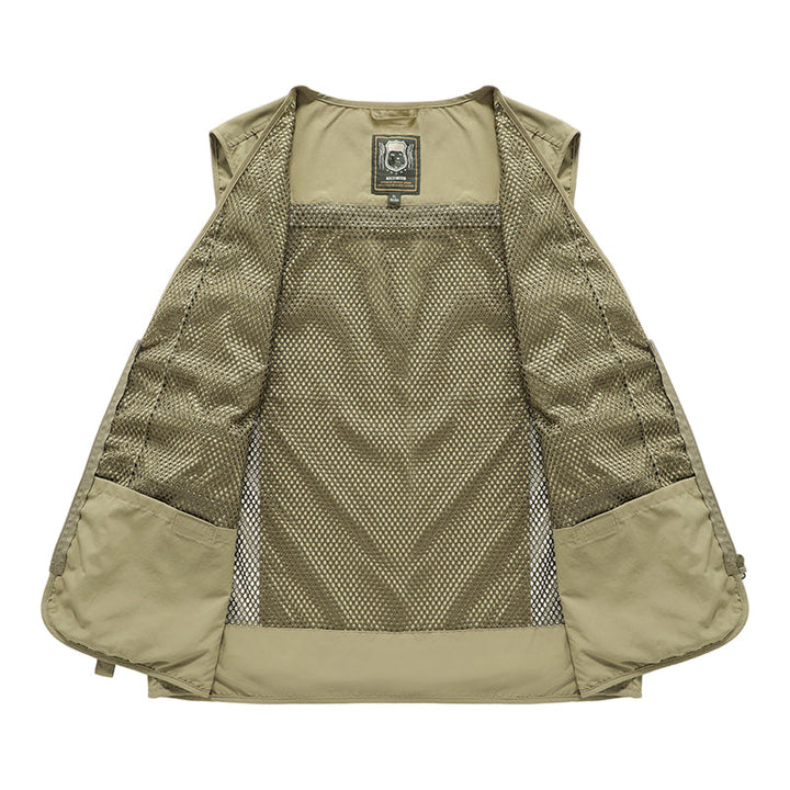 Outdoorvest met meerdere zakken - Lichtgewicht, Ademend