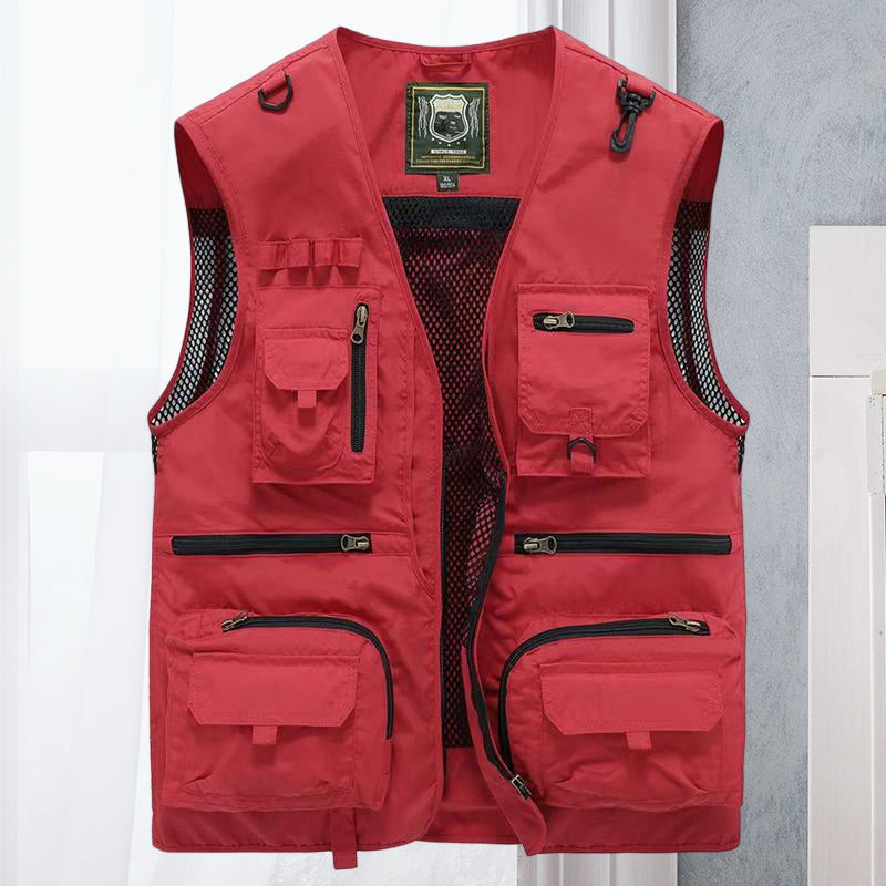 Outdoorvest met meerdere zakken - Lichtgewicht, Ademend