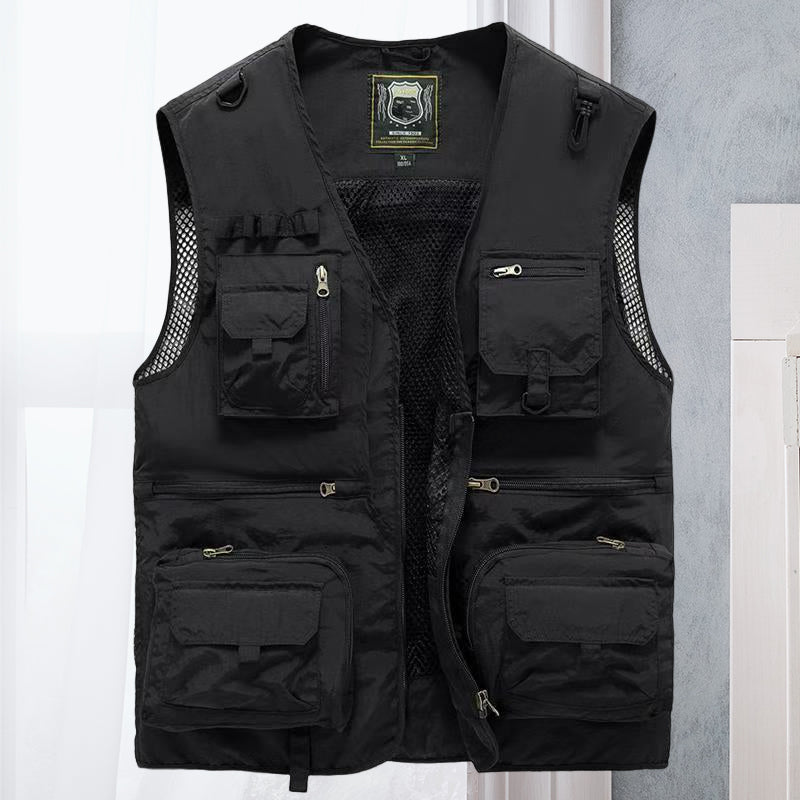 Outdoorvest met meerdere zakken - Lichtgewicht, Ademend