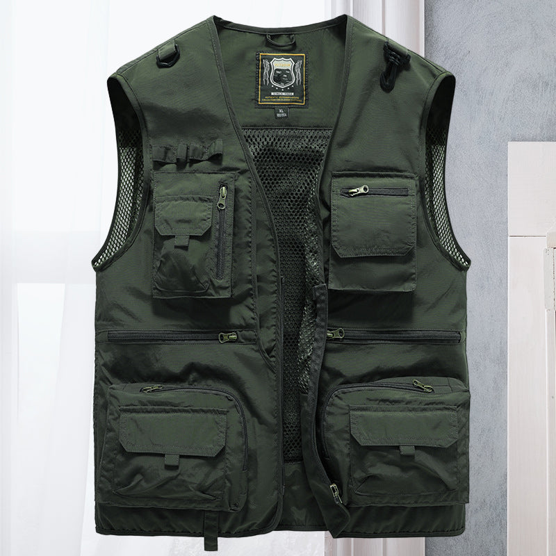 Outdoorvest met meerdere zakken - Lichtgewicht, Ademend