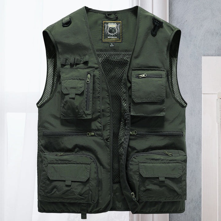 Outdoorvest met meerdere zakken - Lichtgewicht, Ademend