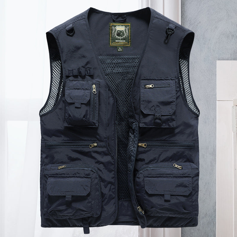 Outdoorvest met meerdere zakken - Lichtgewicht, Ademend