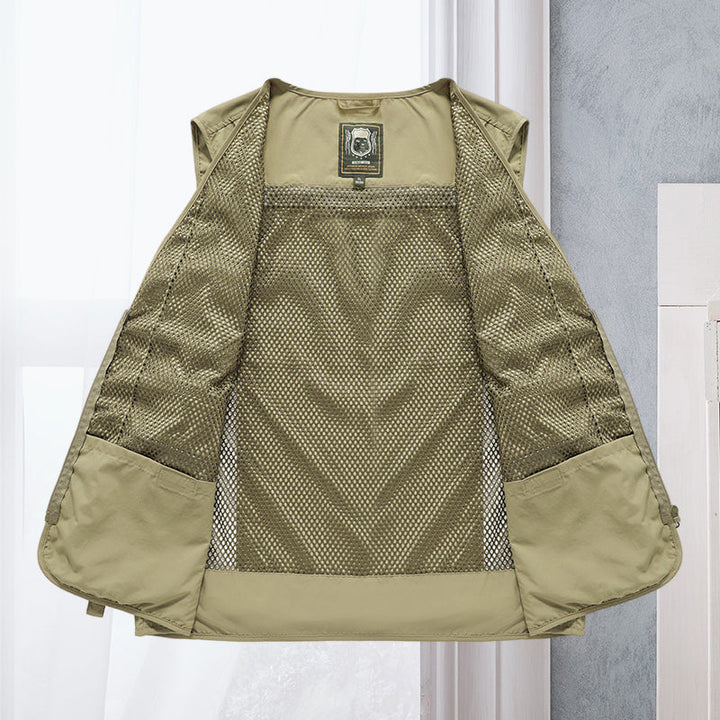 Outdoorvest met meerdere zakken - Lichtgewicht, Ademend