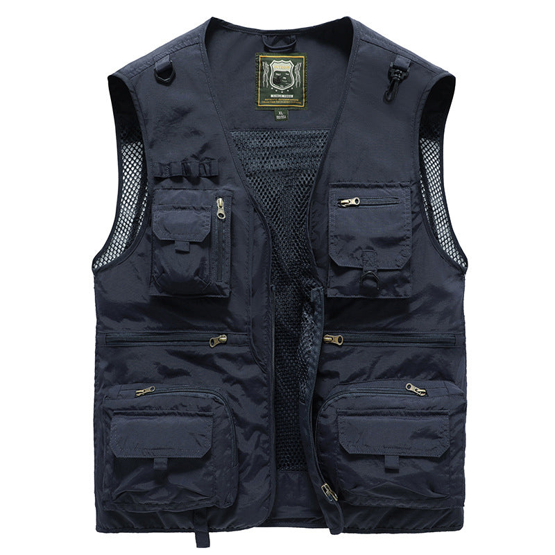 Outdoorvest met meerdere zakken - Lichtgewicht, Ademend