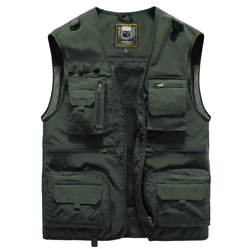 Outdoorvest met meerdere zakken - Lichtgewicht, Ademend